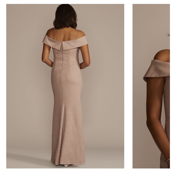 Oleg Cassini off the shoulder gown - Picture 2 of 4